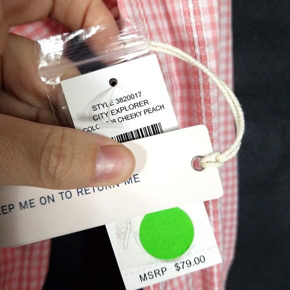 Court & Rowe Gingham Check Dobby Button Up Shirt - Picture 7 of 8